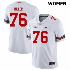 NCAA Ohio State Buckeyes Women's #76 Harry Miller White Nike Football College Jersey FMH6645IQ